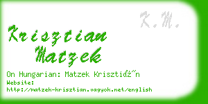 krisztian matzek business card